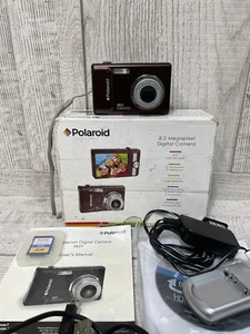 Polaroid t831 Kamera Akku & Ladegerät Handbuch mit 1GB SD-Karte **ohne Zoom** Teile - Bild 1 von 11