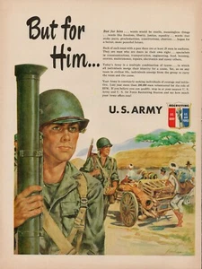 1951 US Army Recruiting Vintage Print Ad 50s Air Force Marines Navy War Station - Picture 1 of 9