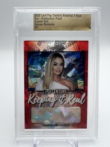 2020 Leaf Pop Century Crystal Red Pre Production Proof 1/1 Denise Richards
