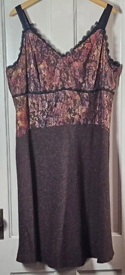 Isabel Toledo Womens Dress 16 NWT Brown Floral Lace Tweed  Sleeveless Fairycore  - Image 1 of 4