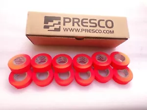 12 FRESCO Orange Glo vinyl marking Tape flagging Ribbon FOR Survey Construction - Picture 1 of 5