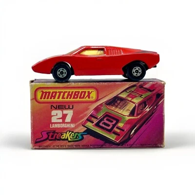 MATCHBOX LAMBORGHINI COUNTACH STREAKERS 27 SUPERFAST 1:64 LESNEY VINTAGE 1973 - Immagine 1 di 4