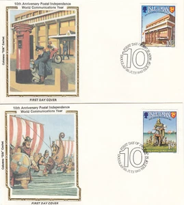 Postal Independence 10 years set GB Isle of Man Colorano FDC 1983 (145144) - Picture 1 of 1