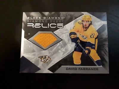 2021-22 Black Diamond Diamond Debut Relics  David Farrance #DD-DF - Image 1 of 2