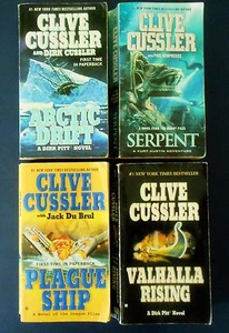 Clive Cussler Serpent, Arctic Drift, Valhalla Rising, Plague Ship 4 Paperbacks - Imagen 1 de 3