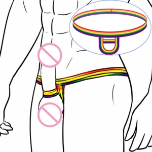 Men G String Thong Jockstrap Sexy Underwear Enlarge Cockring Erotic - Imagen 1 de 9