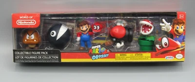 World of Nintendo Super Mario Odyssey Figura Coleccionable Paquete de 5 NUEVO Raro Difícil de Encontrar Foto 1 de 4