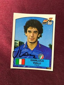 Autografo originale GIANLUCA VIALLI-Panini EURO 88 #97-Italia-firmato a mano
