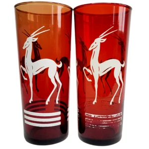 Anchor Hocking Royal Ruby Gazelle Glass tumbler Set of 2 - Picture 1 of 5