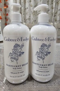 Set of 2 Crabtree & Evelyn Nantucket Briar Body Lotion 16.9 fl oz each - Picture 1 of 7