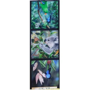 Patchwork Quilting Sewing Fabric Parrot Koala Butterfly Panel 40x110cm - Picture 1 of 4