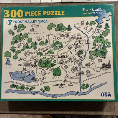 HTF White Mountain FROST VALLEY YMCA Puzzle 300 Pc Claryville NY COMPLETE 2012 - Image 1 of 4