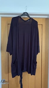 Next Woman’s Navy Blue Fine Knit Belted Kimono Style Long Cardigan Size 14 - Picture 1 of 8