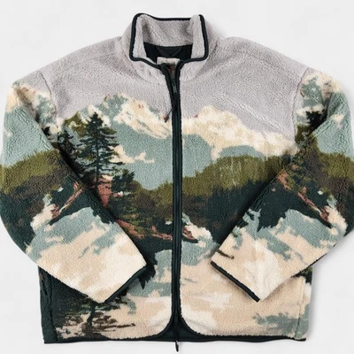 Chaqueta de Paisaje Woolrich X Target Adulto Grande Imitación Piel de Oveja Cremallera Completa Foto 1 de 4