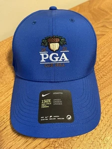 PGA Championship Hat Nike Legacy 91 Dry Fit Adjustable Golf Blue 2023 Oak Hill - Picture 1 of 5