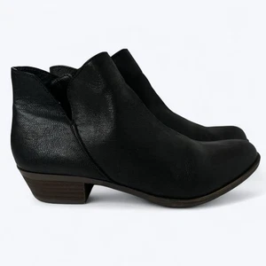 Lucky Brand Banterr Damen-Stiefelette Größe 10 schwarz Leder seitlicher Reißverschluss Freizeit - Bild 1 von 15