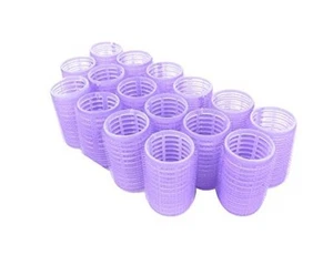 Set of 16 Self Grip Holding Hair Rollers Pro Salon Hairdressing Curlers Great - Picture 1 of 8