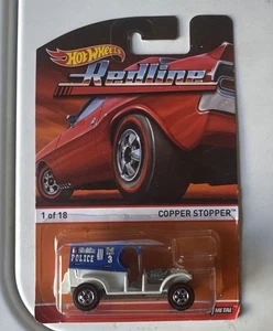 Hot Wheels Copper Stopper Heritage Redline - CFN66 New NRFP 2015 Blue/White 1:64 - Picture 1 of 4