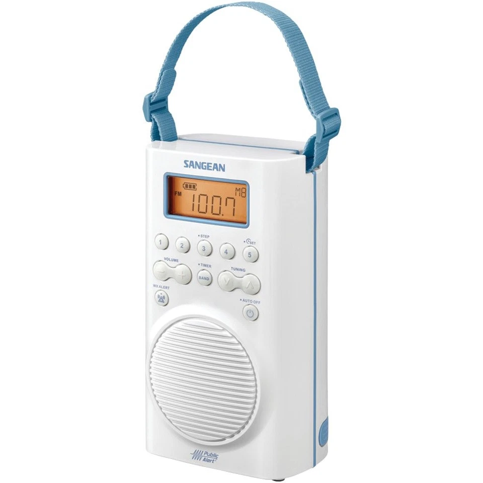Sangean H205 Am/fm/weather Alert Waterproof Shower Radio