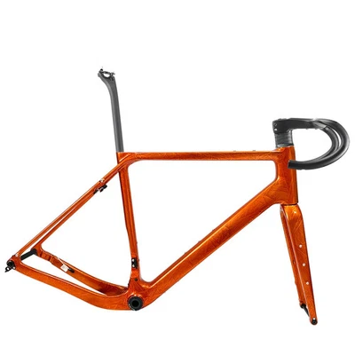 700*50C Full Carbon Gravel Frameset Cyclocross Road Bicycle Frame with Forks - Image 1 of 4