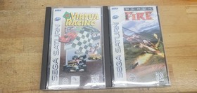 Lot of 2 SEGA SATURN Games BLACK FIRE & Virtua Racing