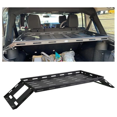 Rear Trunk Cargo Rack Basket Tray for 07-25 Jeep Wrangler JK JL 4-Door Hardtop - Image 1 of 4