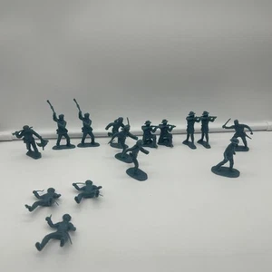 MARX ALAMO/FORT APACHE PIONEERS & LOT of 15 Blue Green - VG VINTAGE LOT! - Picture 1 of 24