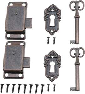 Antique Cabinet Lock Drawer Lock Desk Lock Desk Locks for Drawers with Key Curio - Picture 1 of 12