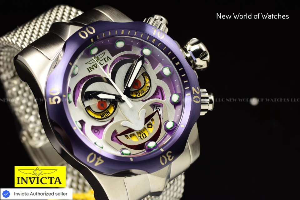 Invicta Men's Watch Venom Chrono Silver Stainless Steel Bracelet Quartz 48168