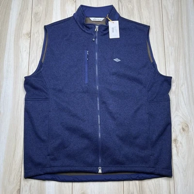 PETER MILLAR Condor Sweater Fleece Vest WESTCHESTER COUNTRY CLUB Mens XL Navy - Image 1 of 4