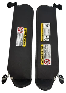 Jeep Wrangler 97-02 Lh Rh Pair of Sun Visors AGATE BLACK Vinyl Sunvisor OEM - Bild 1 von 7