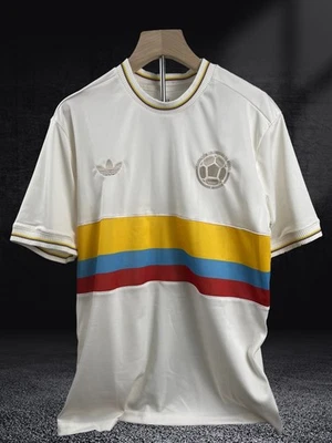 Camiseta Retro Colombia 100 Aniversario - Blanca con Amarillo, Azul Foto 1 de 4