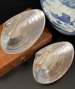 Stunning Large Wallace Sterling Silver #4094 Shell Bonbonniere Dish Pair 6.25” - Picture 1 of 12