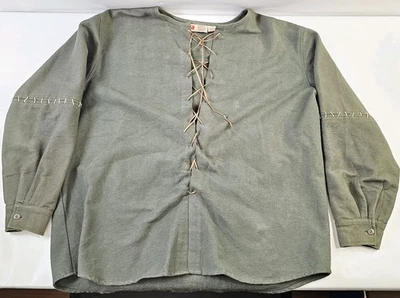 Top túnica Museum Replicas Limited L/XL verde manga larga con cordones renacentista Foto 1 de 4