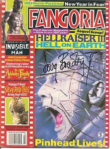 hellraiser doug bradley signed fangoria magazine w/coa - Picture 1 of 2