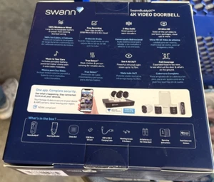 Swann Buddy4K UHD Wireless Video Doorbell & Chime Ultra-Wide 165° View Smart-09 - Picture 1 of 4