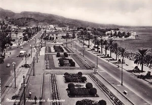 Messina - Promenade am Meer (große s/w gereist 1957) - Bild 1 von 2