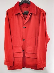 New w Tags Robert Talbott Men’s Cotton Canvas Red Hunt Sport Coat Jacket Sz XL - Picture 1 of 22