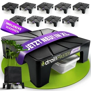 DrainMaster® XL 10er Set mit Wannen - GrowBox Blumentopf Untersetzer bis 38x38cm - Bild 1 von 7