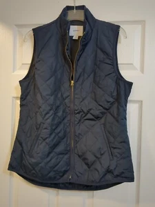 Old Navy Women’s Navy Blue Full Zip Quilted Vest Size Medium - Picture 1 of 2