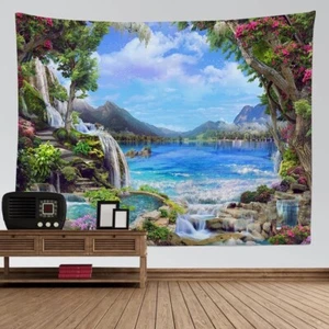 Nature Landscape Tapestry Wall Hanging Art for Living Room Bedroom Home Decor - Picture 1 of 2