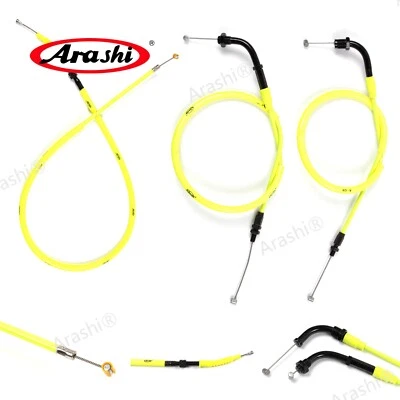 For Honda CBR1000RR 2008-2013 Yellow Clutch Cable + Thottle Cables Wire Linkage Foto 1 de 4