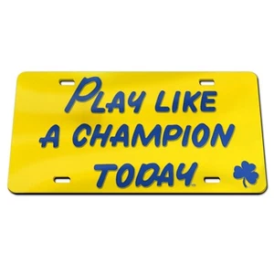 NOTRE DAME FIGHTING IRISH PLACT CUSTOM EXCLUSIVE CRYSTAL MIRROR LICENSE PLATE  - Picture 1 of 3