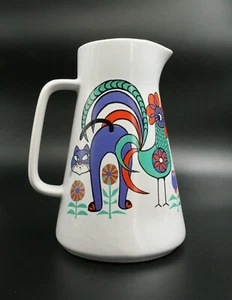 Vintage Waechtersbach MCM Retro Mod Kitchen Pitcher West Germany Pottery Cat 8"  - Picture 1 of 6