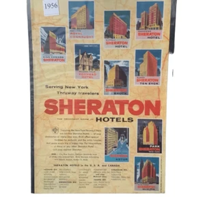 Vintage 1956 Sheraton Hotels Serving New York Thruway Ad Advertisement - Picture 1 of 4