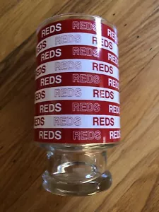 CINCINNATI REDS GLASS VINTAGE MLB - Picture 1 of 4
