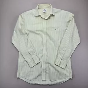 Lacoste 100% Cotton Striped Dress Shirt Long Sleeve Button Up Casual Size 40 - Picture 1 of 7