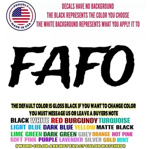 Car window decal truck outdoor sticker F around and find out FAFO Lol - Bild 1 von 2