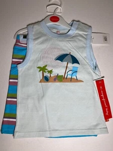 Magnificent Baby Toddler Tank Top Shorts Set Size 3T Blue Beach Summer - Picture 1 of 5