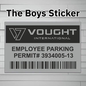 Vought Employee Parking Permit (Vinyl Decal Sticker, Car laptop window tumbler w - Picture 1 of 5